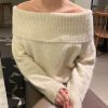 Overdele ByStenholt | Daily Off Shoulder Strik - Beige