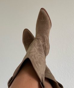 Sko ByStenholt | Cowboy Stovler - Beige