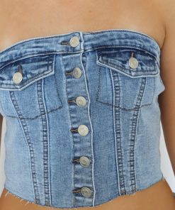 Overdele ByStenholt | Denim Tubetop